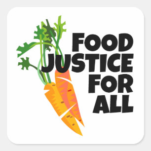 Sticker Carré Image de la carotte et justice alimentaire pour to