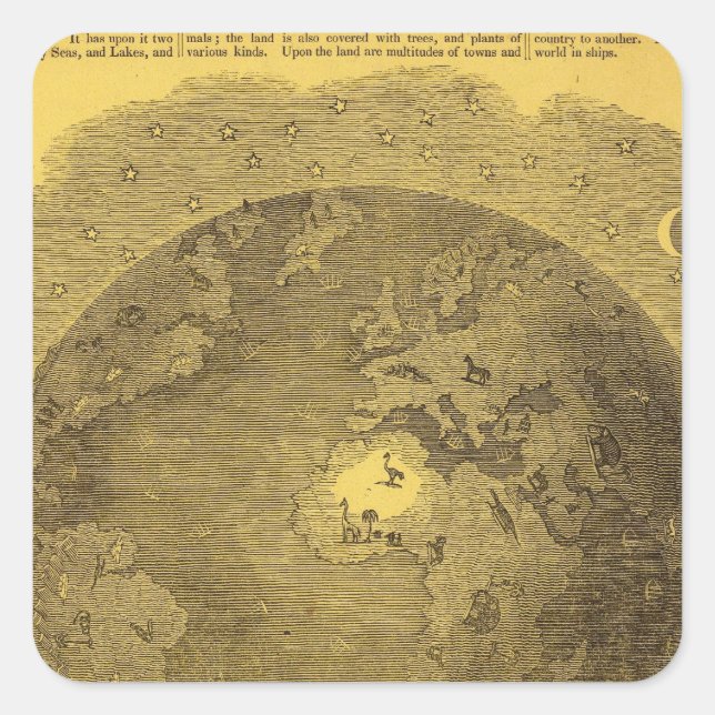 Sticker Carré Image du monde (Devant)