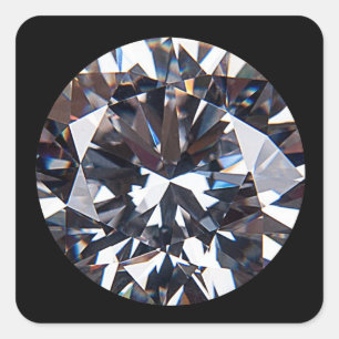 Sticker Carré Image élégante de la gemme de diamant
