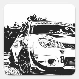 Sticker Carré Image vectorielle Subaru Impreza WRX Sti