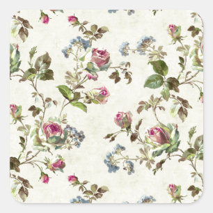 Sticker Carré Images de papier à fleurs