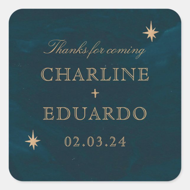 Sticker Carré Imaginaire céleste de la Marine Mariage de lierre  (Devant)