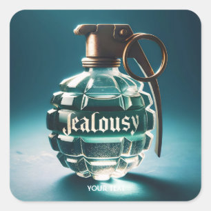 Sticker Carré Imaginaire Jote Jalousy Potion de bouteille