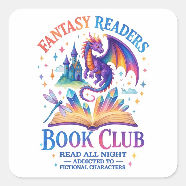 Sticker Carré Imaginaire Readers Book Club... (Devant)