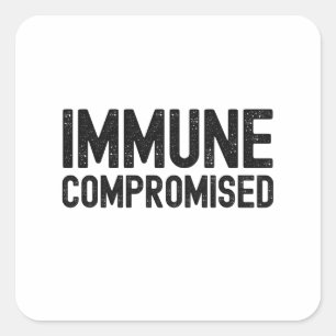 Sticker Carré Immune Compromise, Compromis Système Immune Squa