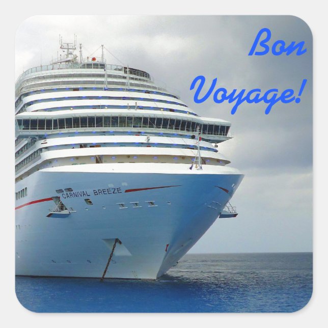 Sticker Carré Imposer Bow Bon Voyage (Devant)