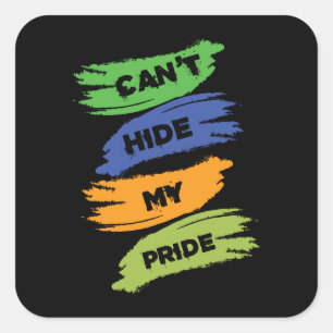Sticker Carré Impossible de masquer ma fierté   LGBTQ   GAY PRID