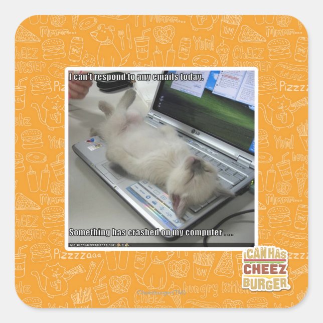 Sticker Carré Impossible de répondre (Devant)