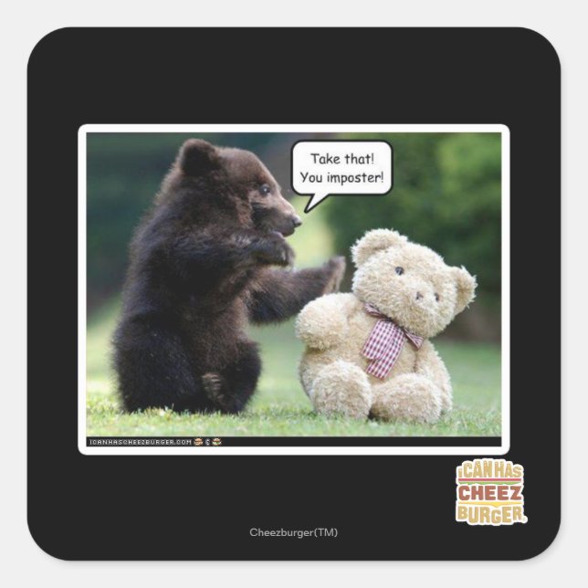 Sticker Carré Imposteur ! (Devant)
