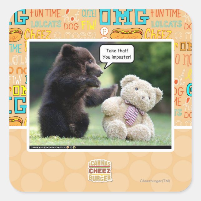 Sticker Carré Imposteur ! (Devant)