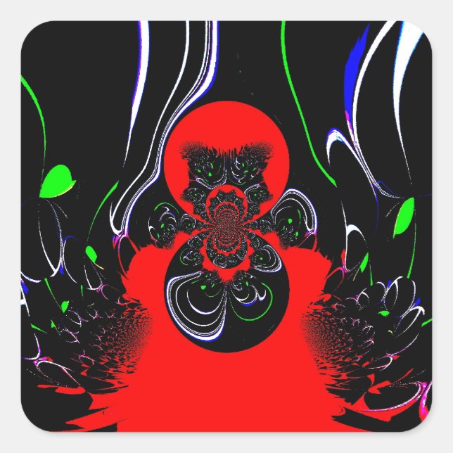 Sticker Carré Impression d'art fluide Kaleidoscope (Devant)