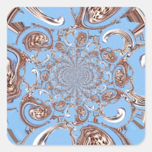 Sticker Carré Impression d'art Kaleidoscope vintage