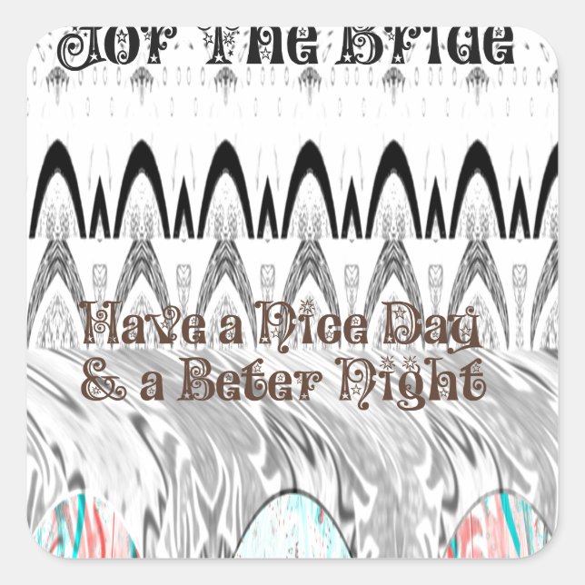 Sticker Carré Impression d'art pour cadeau de fête de fiançaille (Devant)