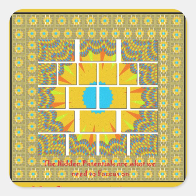 Sticker Carré Impression d'images plus grande (Devant)