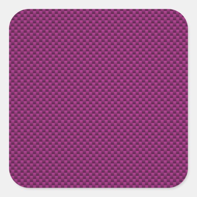 Sticker Carré Impression en fibre de carbone violet Fushia (Devant)