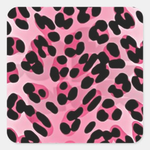 Sticker Carré Impression guépard rose RAB Rockabilly