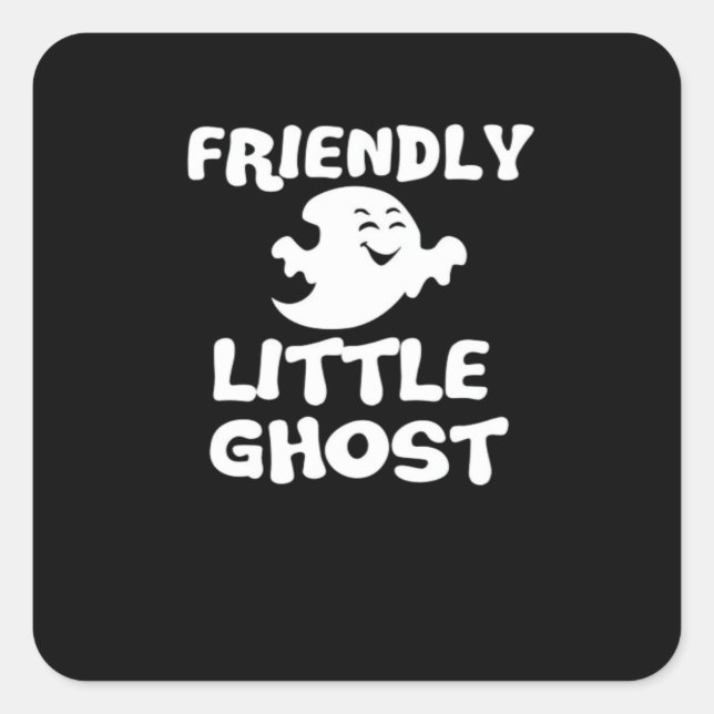 Sticker Carré Imprimer Little Boo Halloween (Devant)