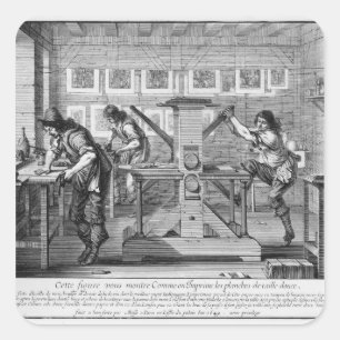 Sticker Carré imprimerie française, 1642
