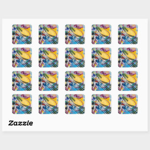 Sticker Carré Improvisation 26, aviron par Wassily Kandinsky