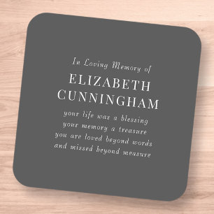 Sticker Carré In Love Memory Memorial Modern Simple Citation