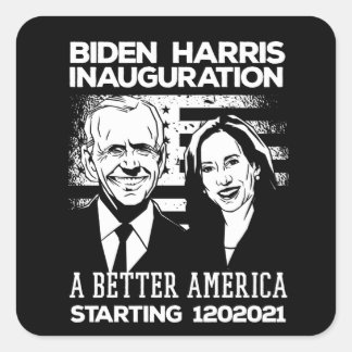 Sticker Carré Inauguration présidentielle de Biden Harris 2021