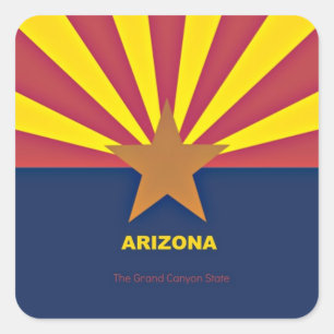 Sticker Carré Indicateur Arizona, étiqueté