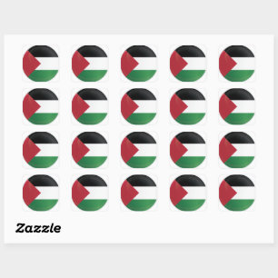 Sticker Carré Indicateur d'icône ronde Palestine