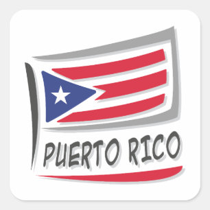 Sticker Carré Indicateur Porto Rico Pride X