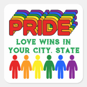 Sticker Carré Indicateur PRIDE