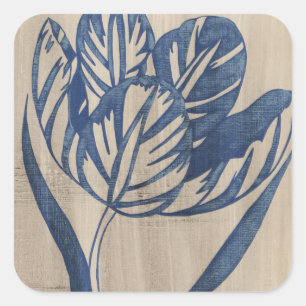 Sticker Carré Indigo Tulip