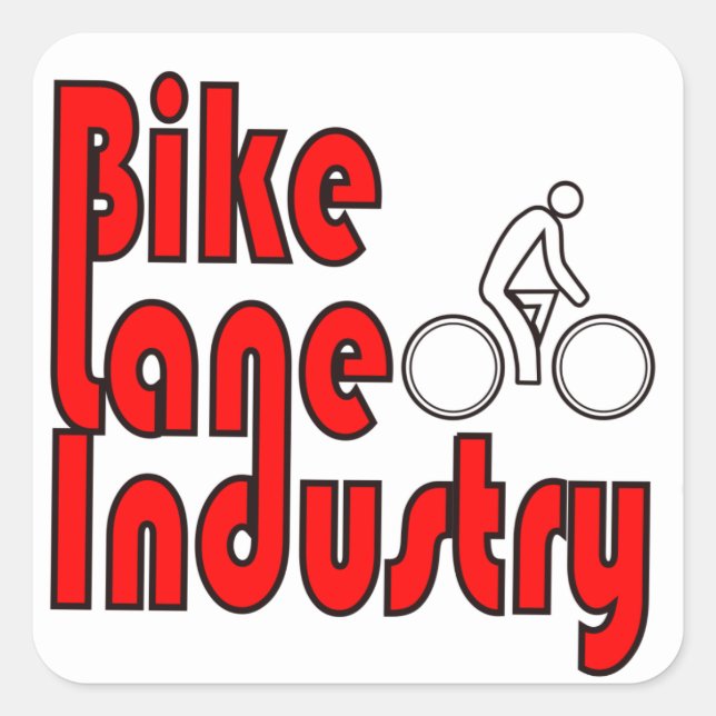 Sticker Carré Industrie de bIKE LANE (Devant)