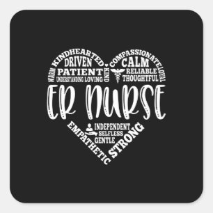 Sticker Carré infirmier en urgences, infirmière aux urgences
