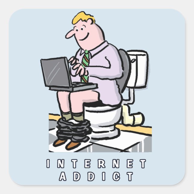 Sticker Carré Informatique, Internet et médias sociaux (Devant)