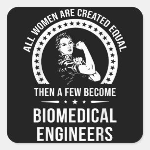 Sticker Carré Ingénieur Biomédical Pour Femmes Ingénieur Biomédi