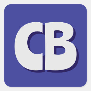 Sticker Carré Initiales minimalistes Monogrammes professionnels 