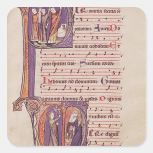 Sticker Carré Initiales 'P de Historiated