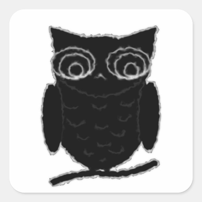 Sticker Carré Inkblot Owl (Devant)