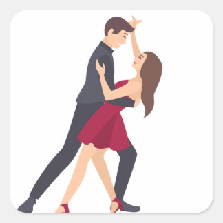 Sticker Carré "Inséparables"