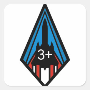 Sticker Carré Insigne commémoratif SR-71 Blackbird Mach 3