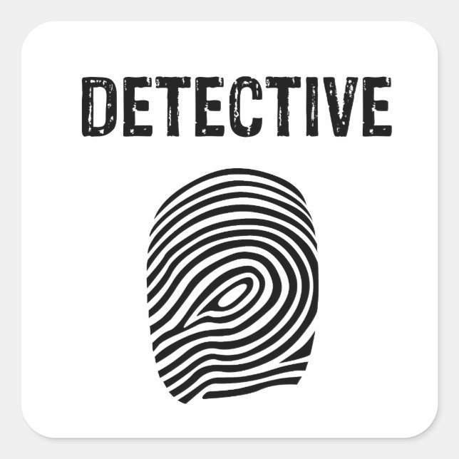 Sticker Carré Inspecteur, pour détective (Devant)
