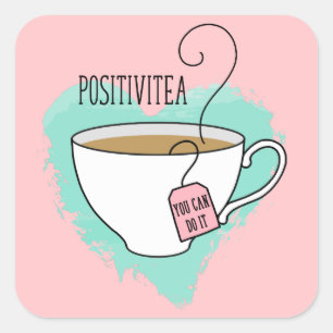 Sticker Carré Inspiration de l'esprit du meilleur positif