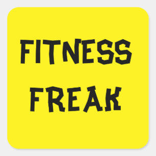 STICKER CARRÉ INSTRUCTEURS DE FITNESS AMUSANTS