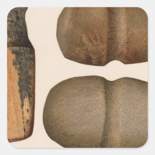 Sticker Carré Instruments en pierre XIX, Nouveau-Mexique