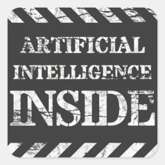 Sticker Carré Intelligence artificielle à l'intérieur
