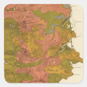 Sticker Carré Intensité du tremblement de terre de San Francisco