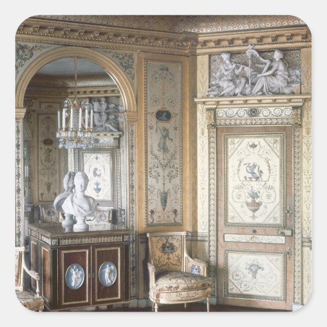 Sticker Carré Intérieur du boudoir de Marie Antoinette (Devant)