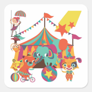 Sticker Carré Interprètes de cirque