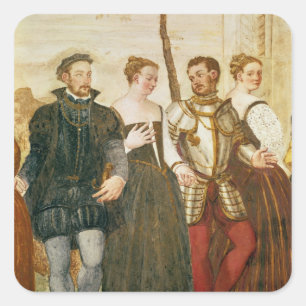 Sticker Carré Invitation à la danse