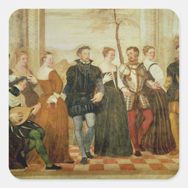 Sticker Carré Invitation à la Danse, 1570 (Devant)