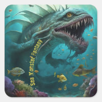 Invitation Anniversaire Monstre de mer Imaginaire